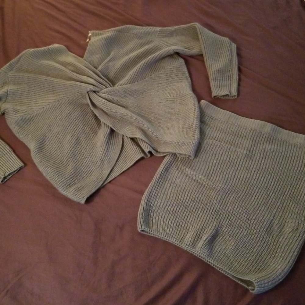 Sweater & Skirt Set